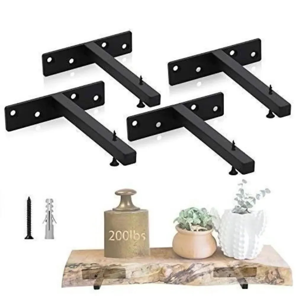 6-inch Floating Shelf Brackets Metal Heavy Duty ChasBete